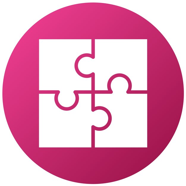 Diseño vectorial Resolución de problemas Estilo del icono del rompecabezas
