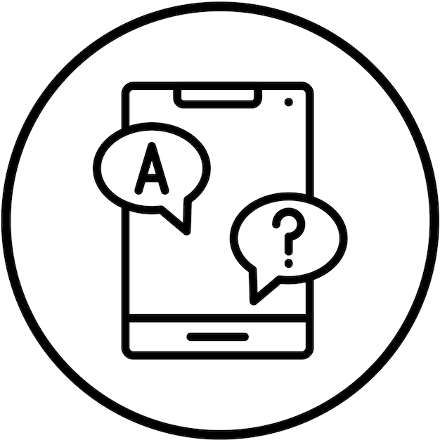 Diseño vectorial Respuesta Estilo del icono