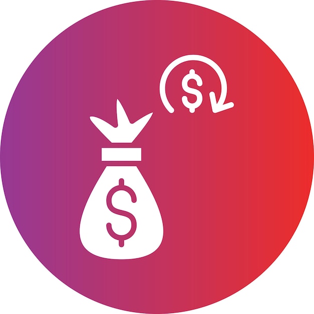 Diseño vectorial de retorno de la inversión Estilo del icono