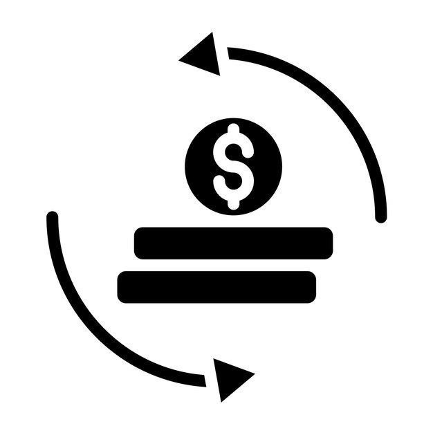 Diseño vectorial de retorno de la inversión Estilo del icono