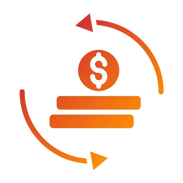 Diseño vectorial de retorno de la inversión Estilo del icono