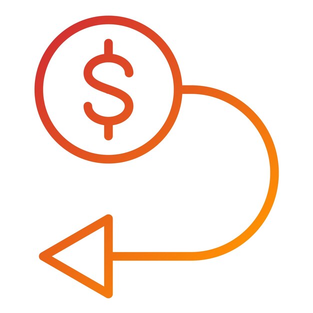 Diseño vectorial Retorno de la inversión ROI Estilo de icono