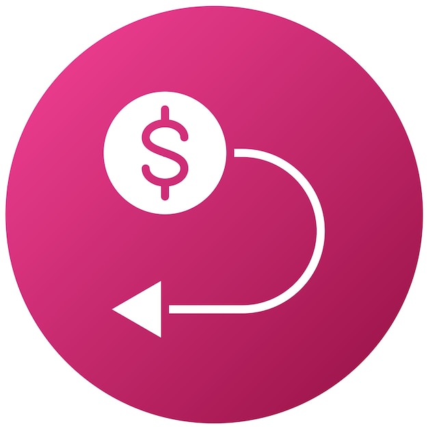 Diseño vectorial Retorno de la inversión ROI Estilo de icono