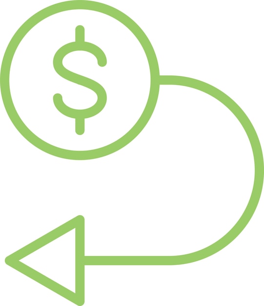Diseño vectorial Retorno de la inversión ROI Estilo de icono