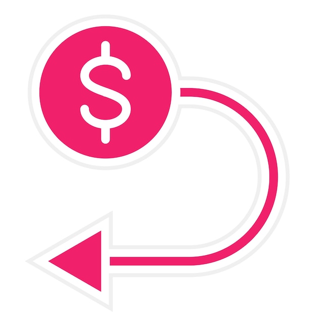 Diseño vectorial Retorno de la inversión ROI Estilo de icono