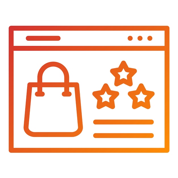 Diseño vectorial Reviews de productos Estilo de icono