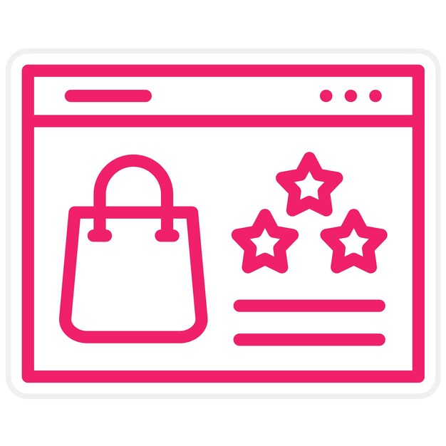 Diseño vectorial Reviews de productos Estilo de icono