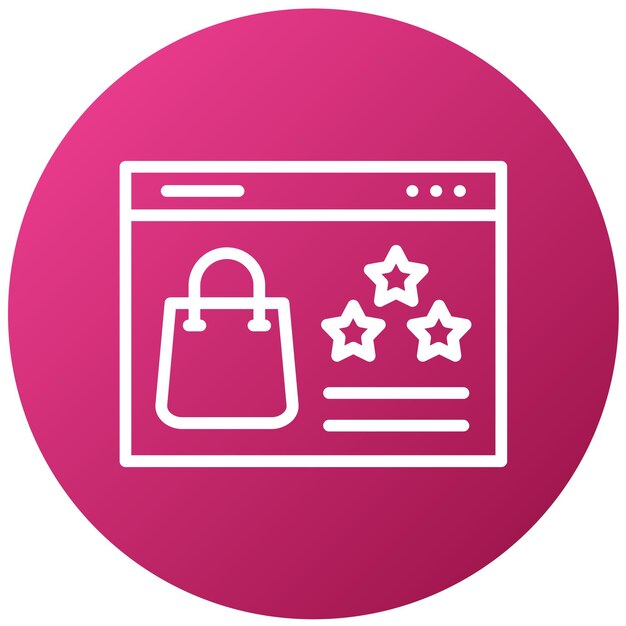 Diseño vectorial Reviews de productos Estilo de icono