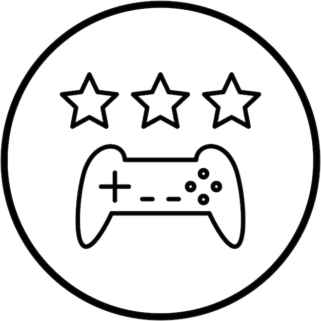 Diseño vectorial Revisión del juego Estilo del icono