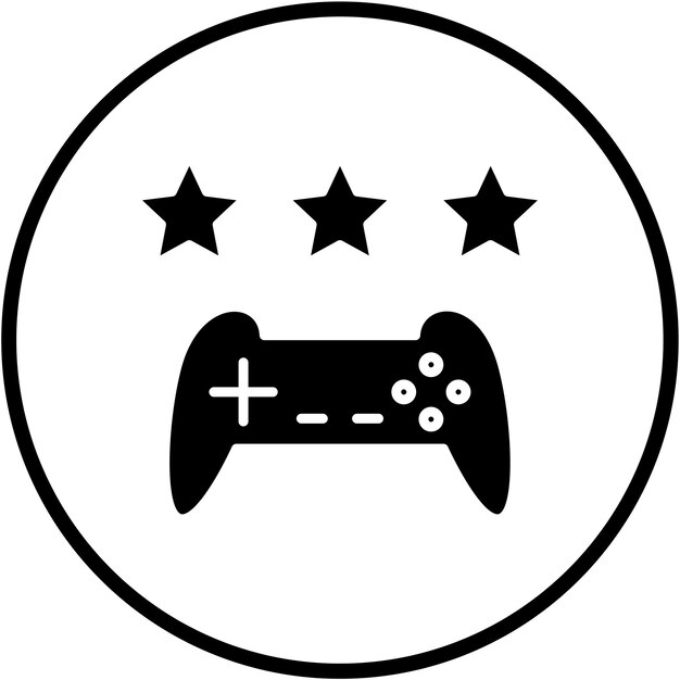 Diseño vectorial Revisión del juego Estilo del icono