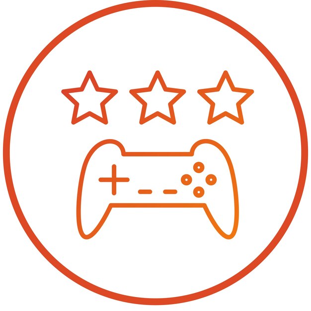 Diseño vectorial Revisión del juego Estilo del icono