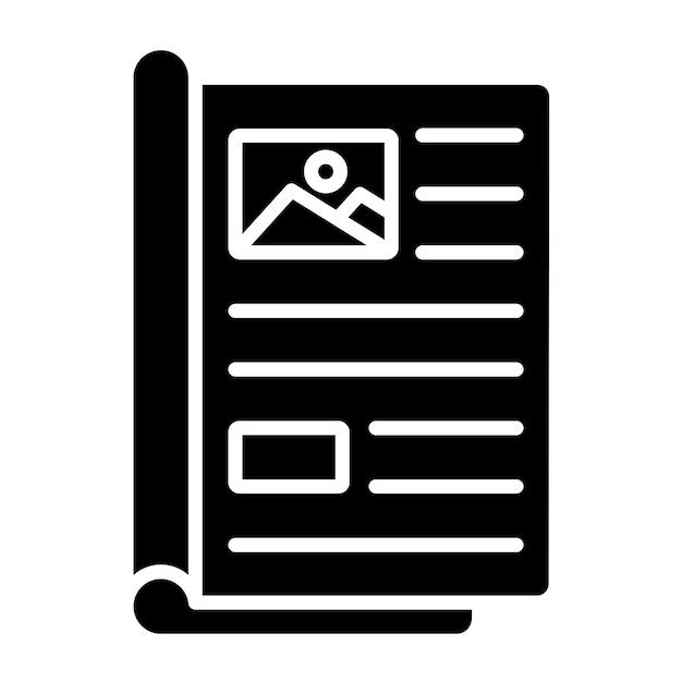 Diseño vectorial revistas Estilo de icono