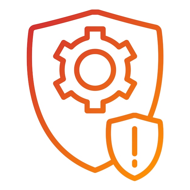 Diseño vectorial Riesgo Asegurar el estilo del icono