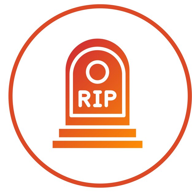 Vector diseño vectorial rip estilo del icono