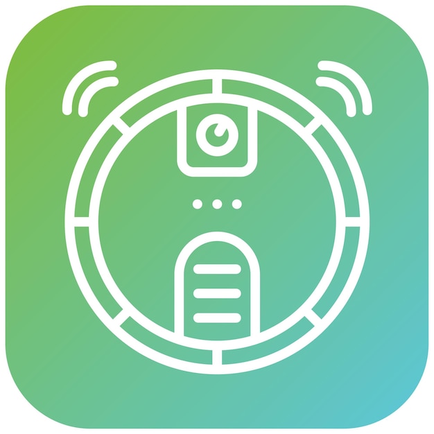 Diseño vectorial robot aspirador Estilo del icono
