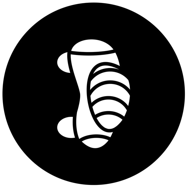 Diseño vectorial de las rodilleras Estilo de icono
