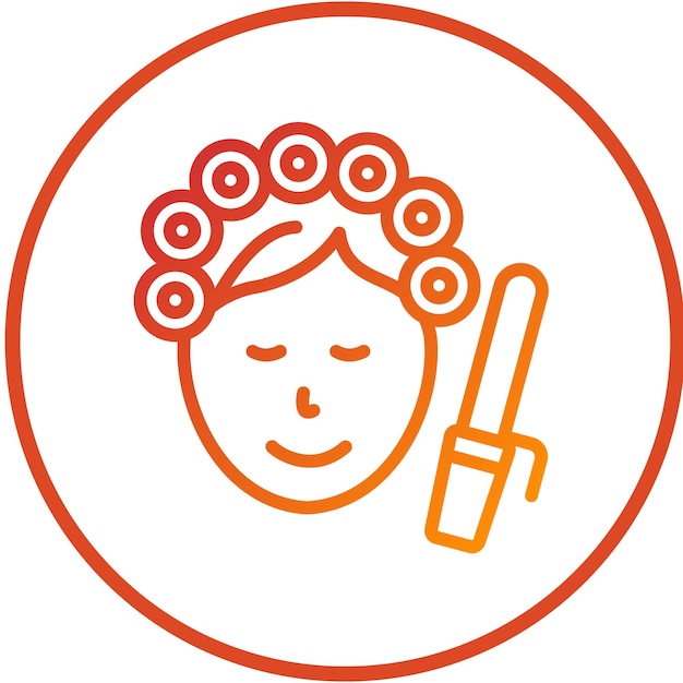 Diseño vectorial de rodillos calientes Estilo de icono