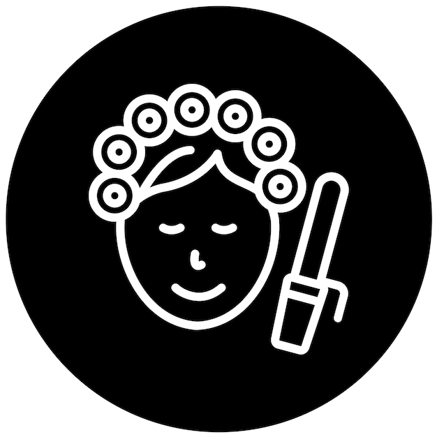 Diseño vectorial de rodillos calientes Estilo de icono