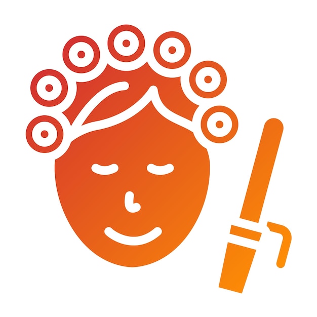 Diseño vectorial de rodillos calientes Estilo de icono