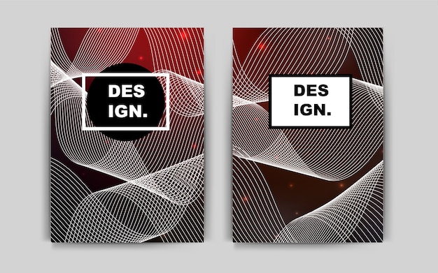 Diseño vectorial rojo oscuro para folletos