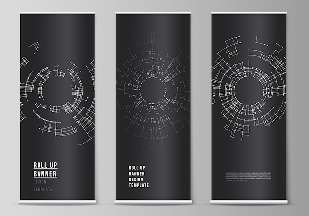 El diseño vectorial de roll up banner stands