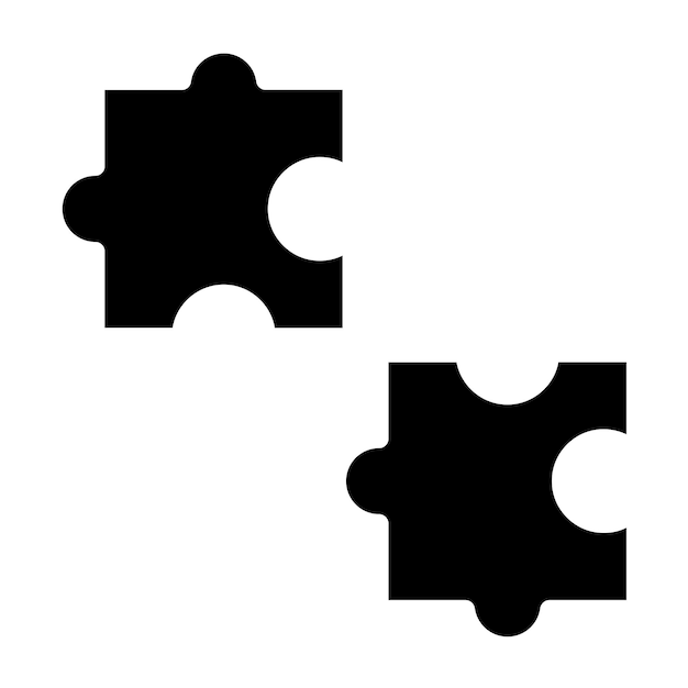 Diseño vectorial de rompecabezas Estilo de icono