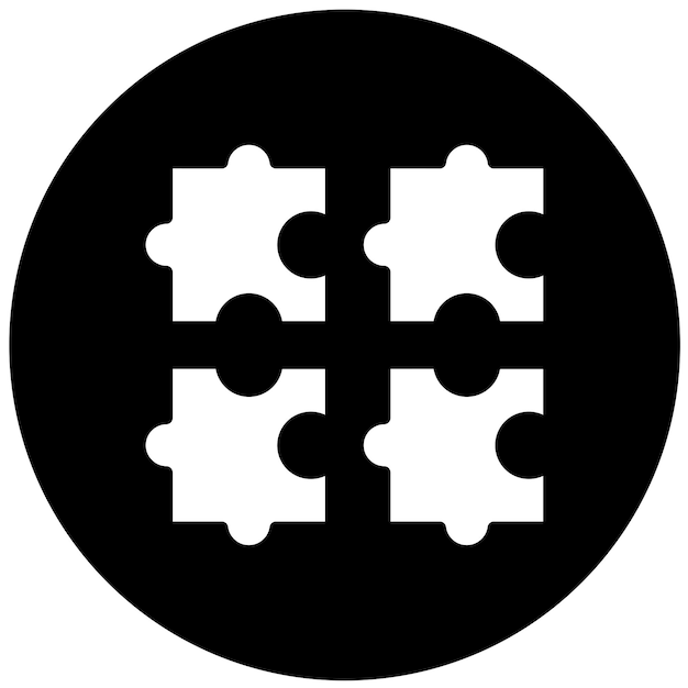 Diseño vectorial de rompecabezas Estilo de icono