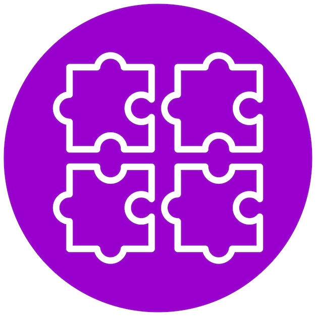Diseño vectorial de rompecabezas Estilo de icono