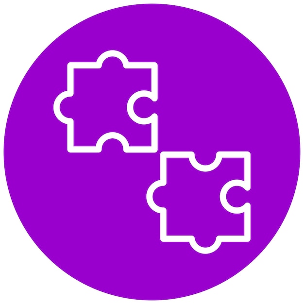 Diseño vectorial de rompecabezas Estilo de icono