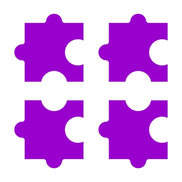 Diseño vectorial de rompecabezas Estilo de icono