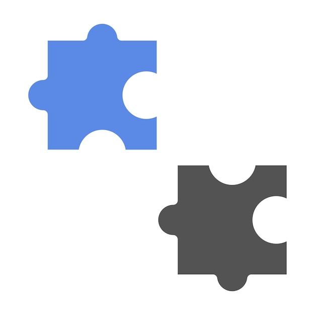 Diseño vectorial de rompecabezas Estilo de icono