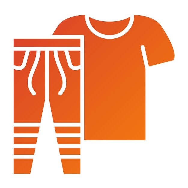 Diseño vectorial de ropa de ejercicio Estilo de icono
