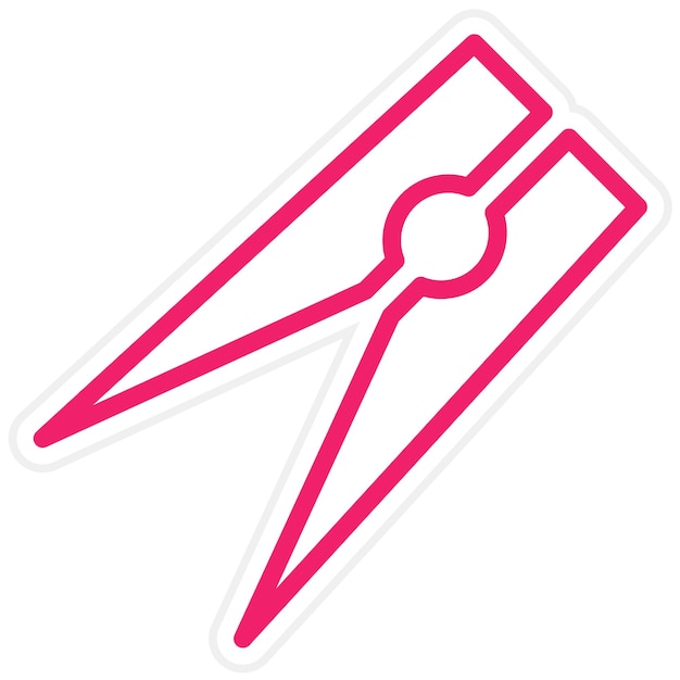 Diseño vectorial de ropa Estilo de icono de alfiler