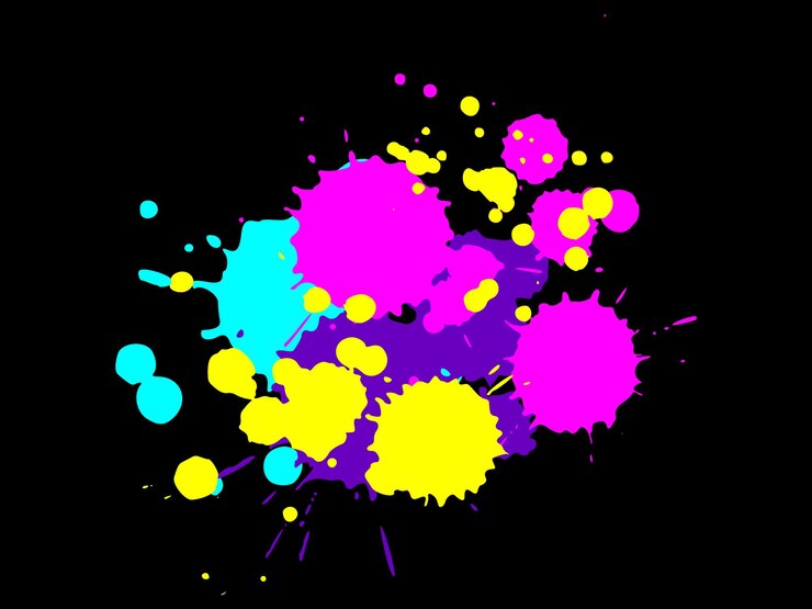 Vector diseño vectorial de salpicaduras de color