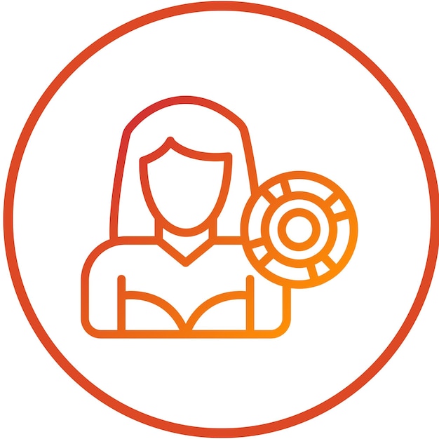Diseño vectorial salvavidas estilo de icono femenino