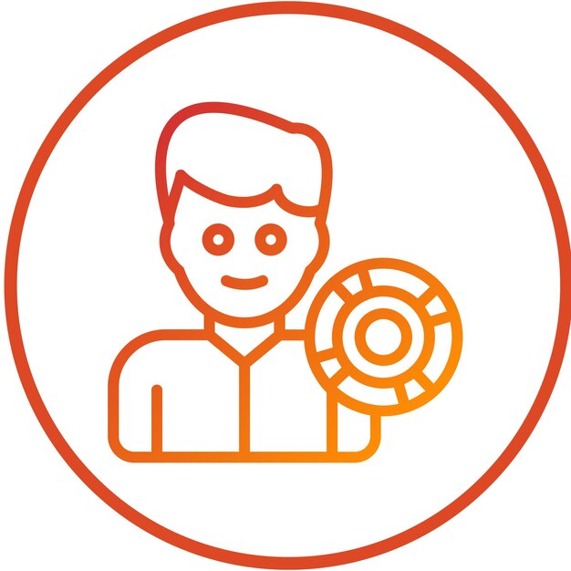Diseño vectorial salvavidas estilo de icono masculino