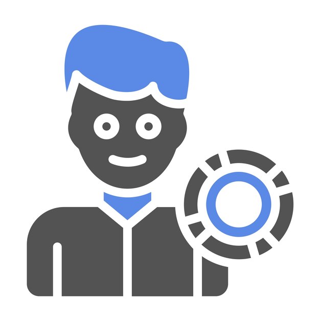 Diseño vectorial salvavidas estilo de icono masculino
