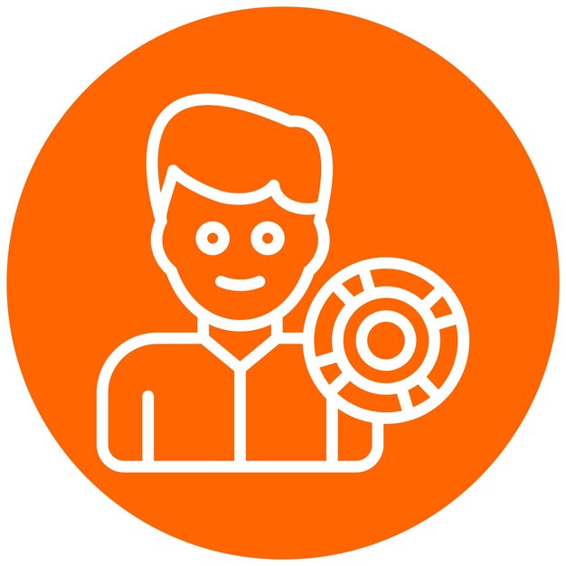 Diseño vectorial salvavidas estilo de icono masculino