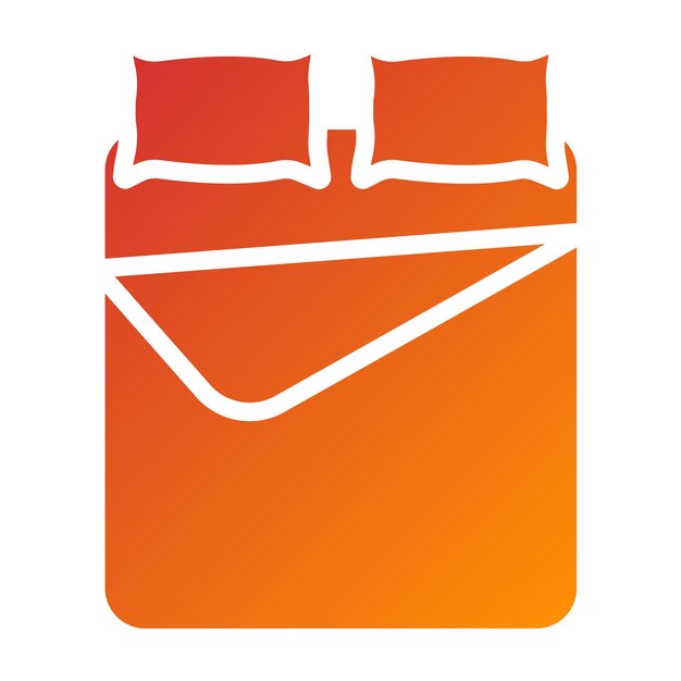 Diseño vectorial de satenas para camas Estilo de icono