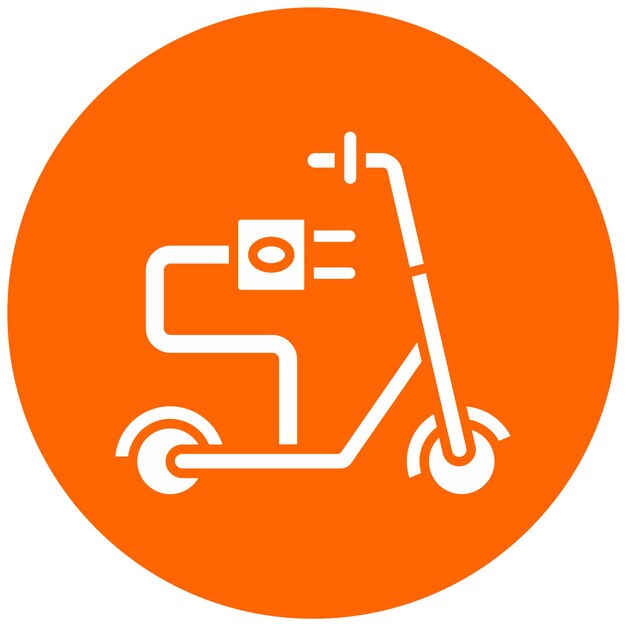 Diseño vectorial de scooter eléctrico de patinaje estilo icono