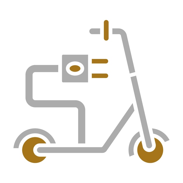 Diseño vectorial de scooter eléctrico de patinaje estilo icono