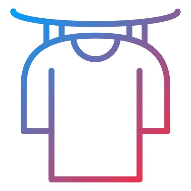Diseño vectorial de secado de ropa Estilo de icono