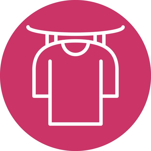 Diseño vectorial de secado de ropa Estilo de icono