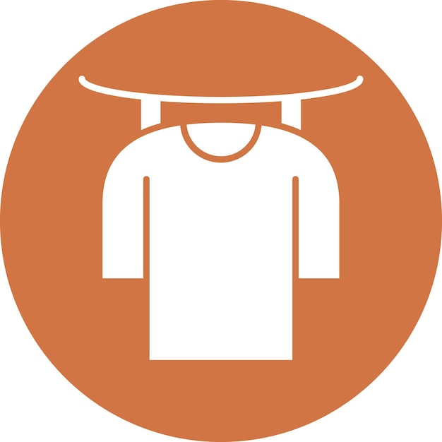 Diseño vectorial de secado de ropa Estilo de icono