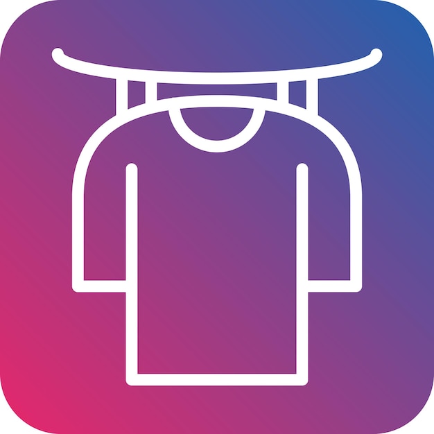 Diseño vectorial de secado de ropa Estilo de icono