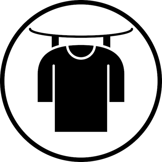 Diseño vectorial de secado de ropa Estilo de icono