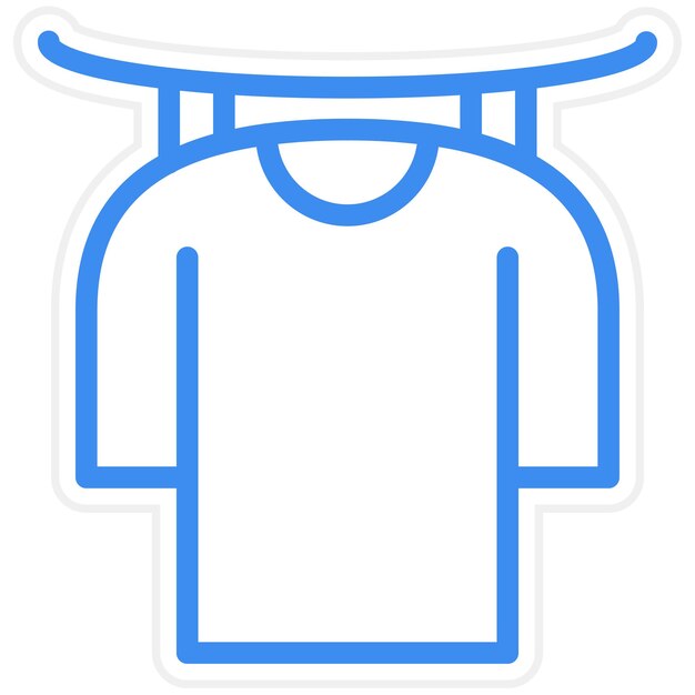 Diseño vectorial de secado de ropa Estilo de icono