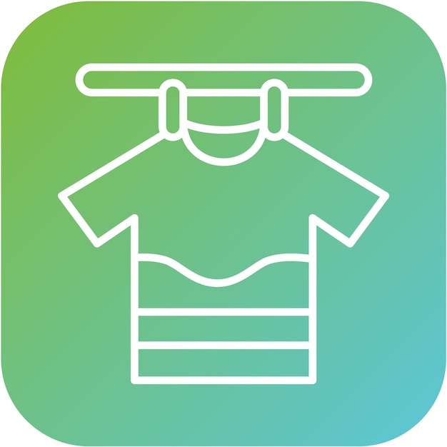 Diseño vectorial de secado de ropa Estilo de icono