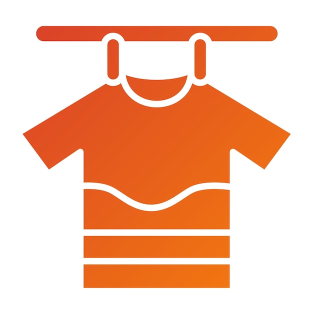 Diseño vectorial de secado de ropa Estilo de icono