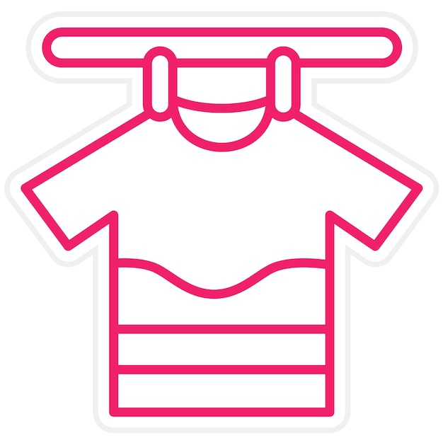 Diseño vectorial de secado de ropa Estilo de icono